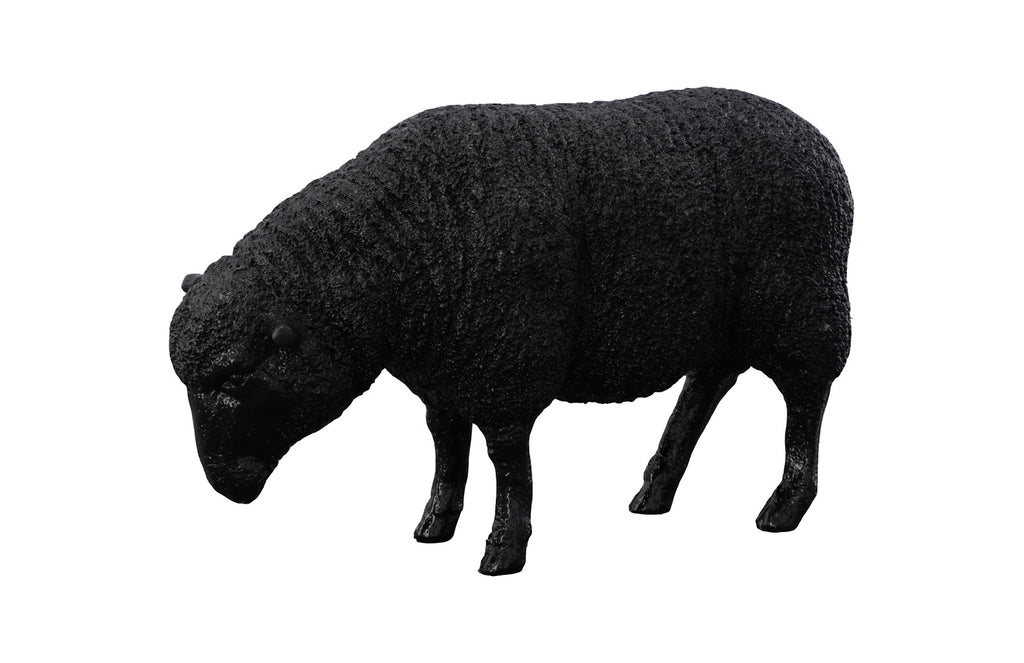 Sheep Sculpture, Gel Coat Black | Phillips Collection - PH109683