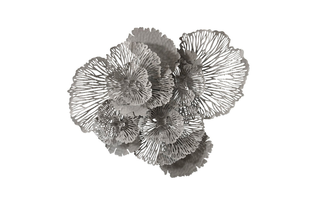 Flower Wall Art, Large, Gray, Metal | Phillips Collection - TH108322