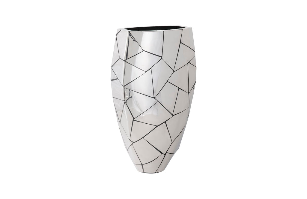 Triangle Crazy Cut Planter, Large, Stainless Steel | Phillips Collection - PH100871