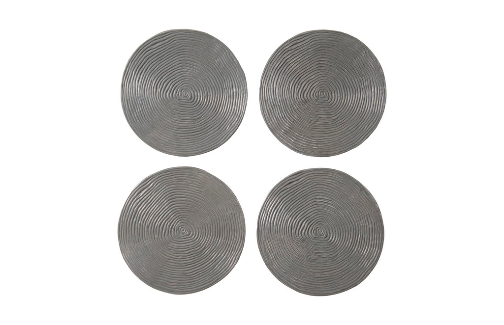 Ripple Wall Disc, Set Of 4, Resin, Lg, Polished Aluminum | Phillips Collection - PH102838