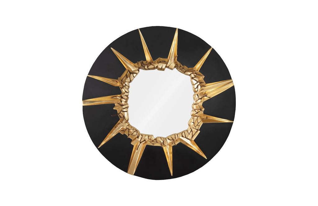 Circular Cracked Mirror, Black & Gold | Phillips Collection - PH104346