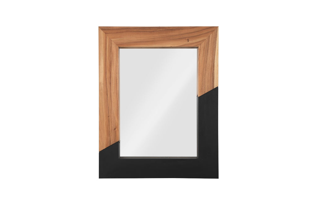 Geometry Wood Mirror, Natural,Black | Phillips Collection - TH105235