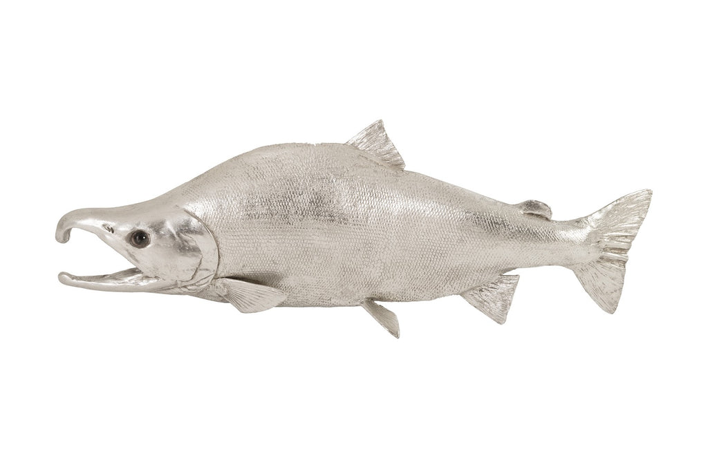 Sockeye Salmon Fish Wall Sculpture, Resin, Silver Leaf | Phillips Collection - PH76837