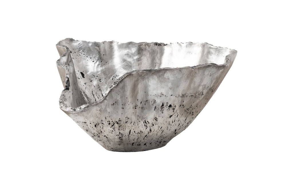 Cast Onyx Bowl, Silver Leaf, Large | Phillips Collection - PH103573