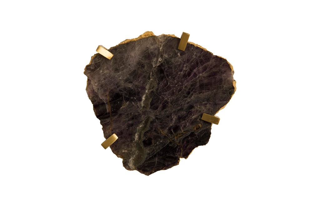 Gem Wall Tile In Brass Setting, Purple Quartz | Phillips Collection - CH84025