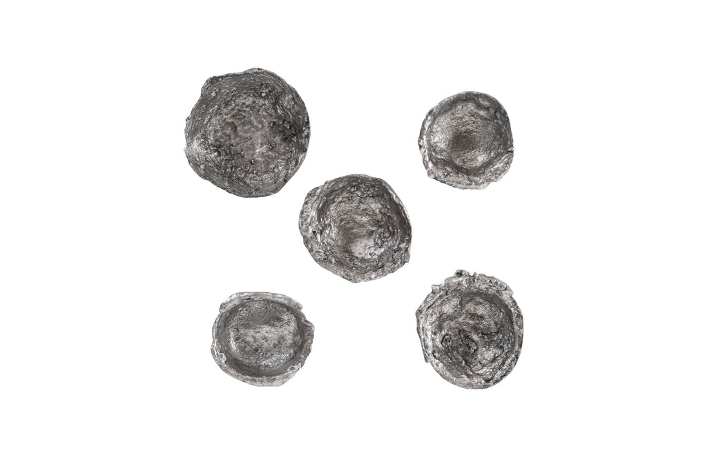 Splash Wall Bowls, Silver Leaf, Set Of 5 | Phillips Collection - PH103565