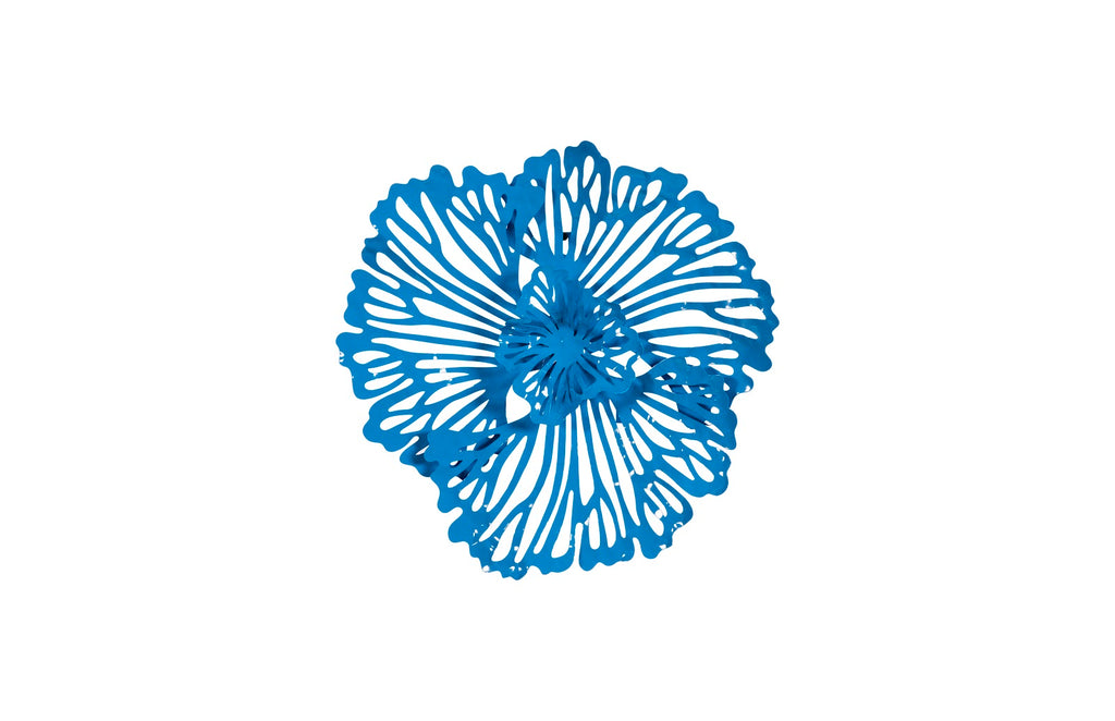 Flower Wall Art, Extra Small, Blue, Metal | Phillips Collection - TH109687