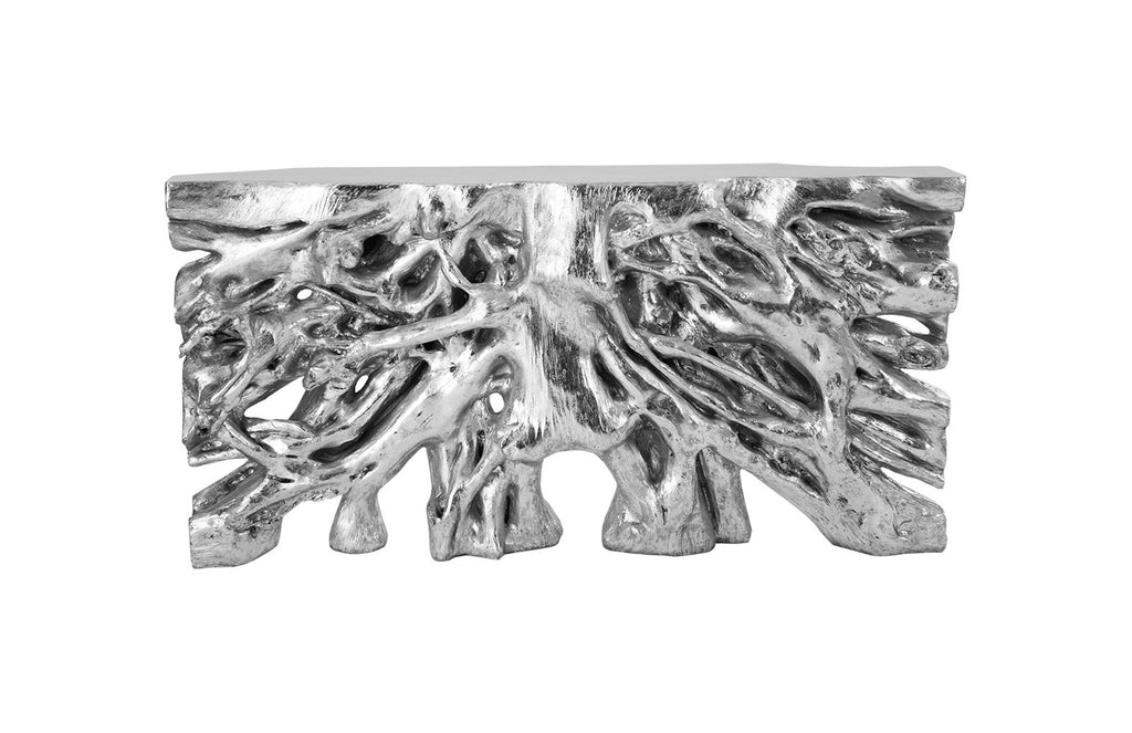 Square Root Console Table, Silver Leaf | Phillips Collection - PH67479