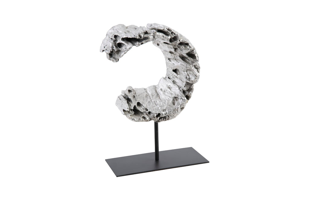 Cast Eroded Wood Circle On Stand | Phillips Collection - PH102832