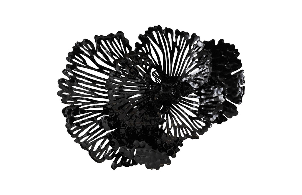 Flower Wall Art, Small, Black, Metal | Phillips Collection - TH107120