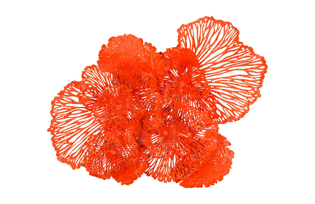 Flower Wall Art, Large, Coral, Metal | Phillips Collection - TH83082