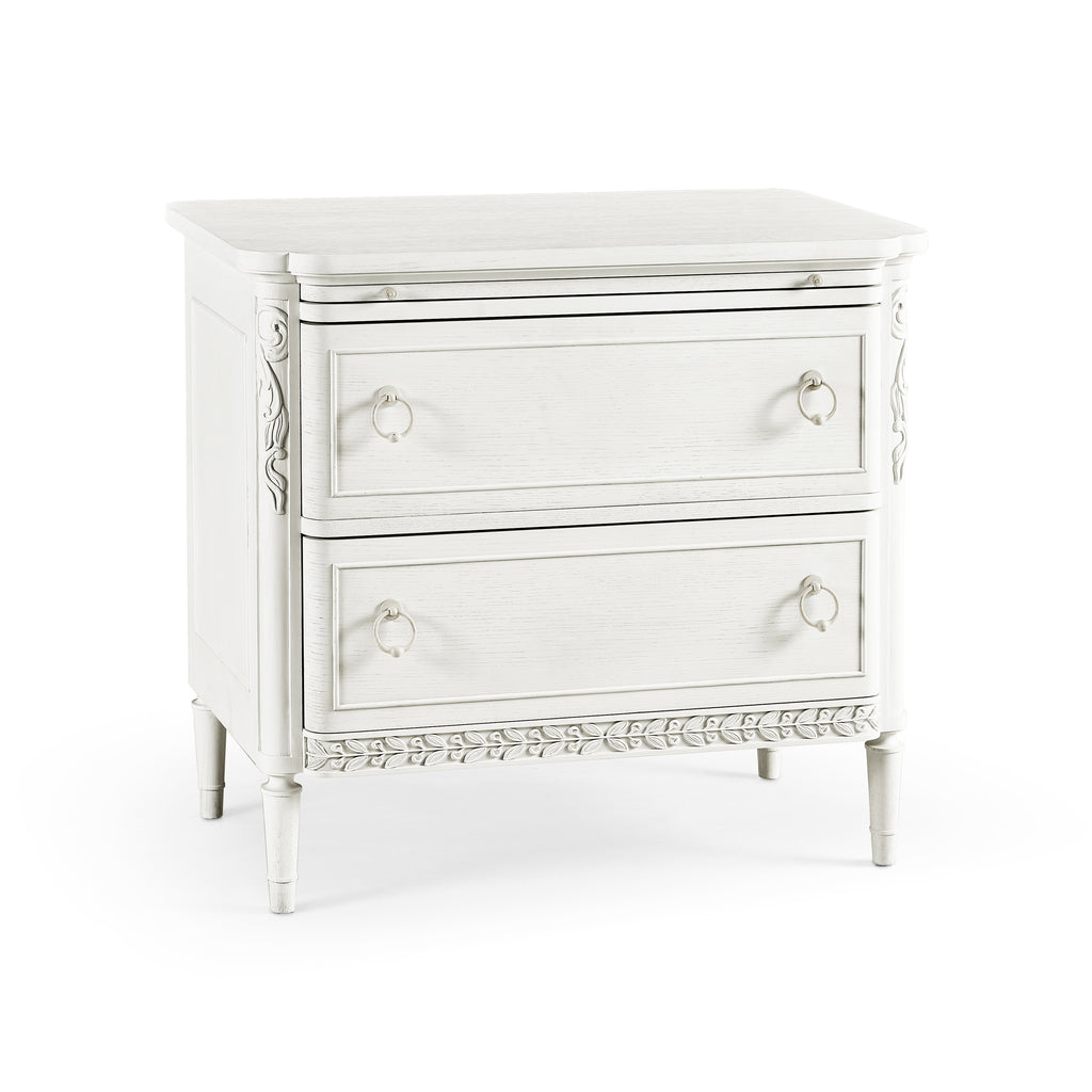 White Altostratus Nightstand | Jonathan Charles - 002-1-800-CHK