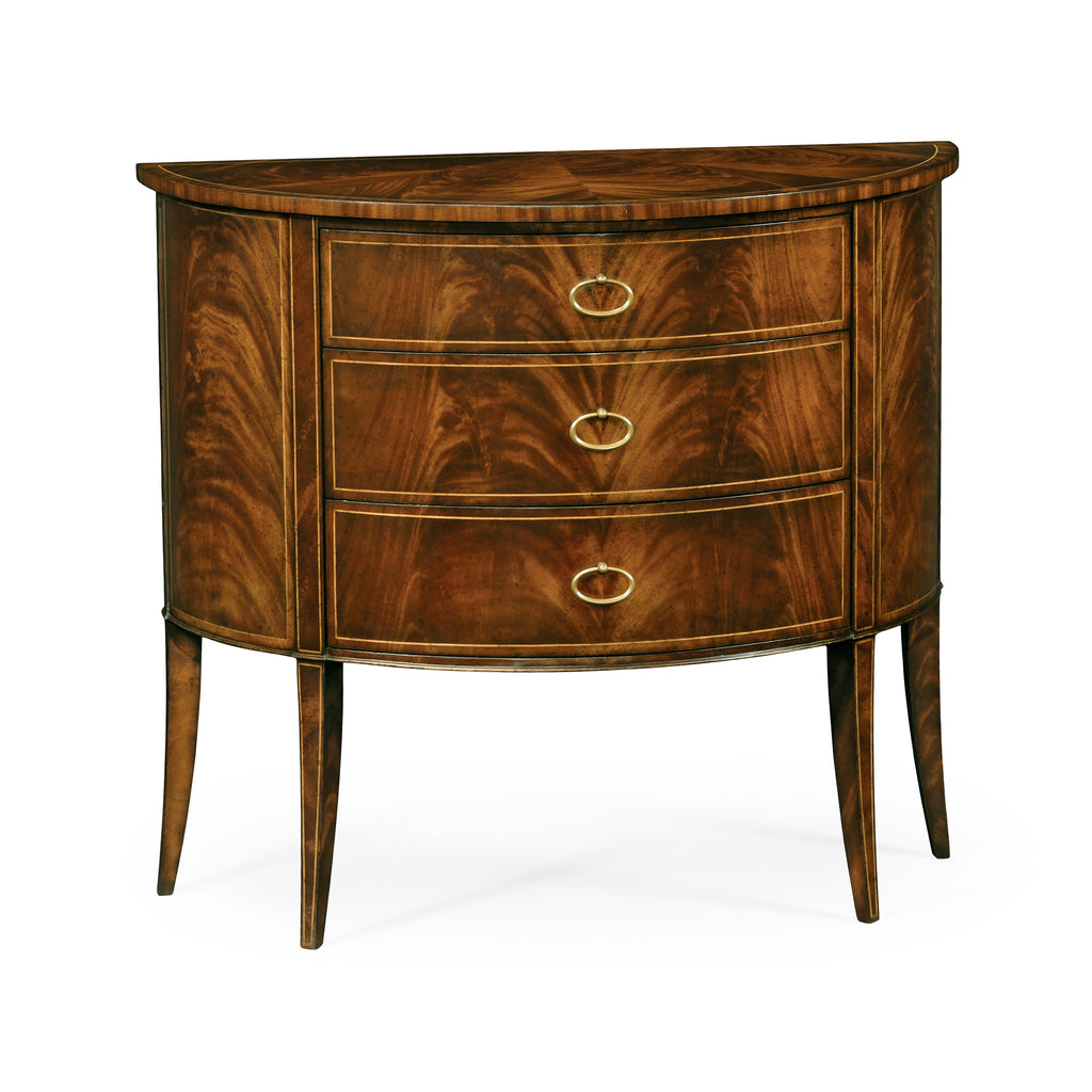 Knightsbridge Biedermeier Mahogany Demilune Cabinet | Jonathan Charles - 494004-LAM