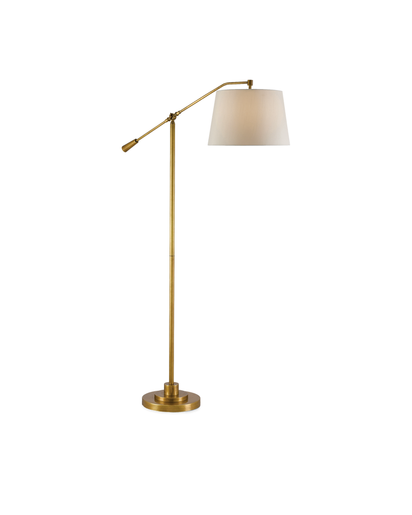 Currey & Co Maxstoke Brass Floor Lamp | 8000-0002