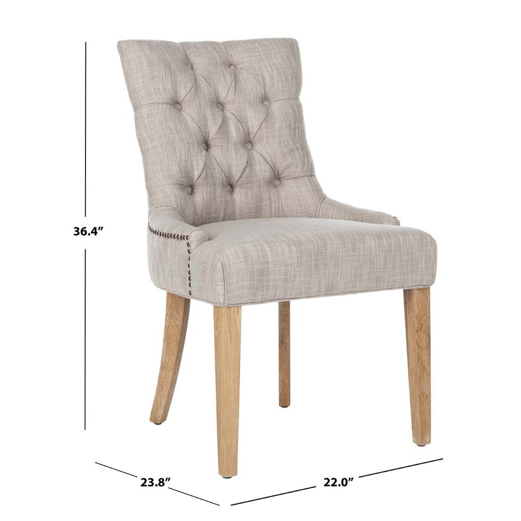 Abby 19''H Tufted Side Chairs (Set of 2) | Safavieh - MCR4701 - Grey