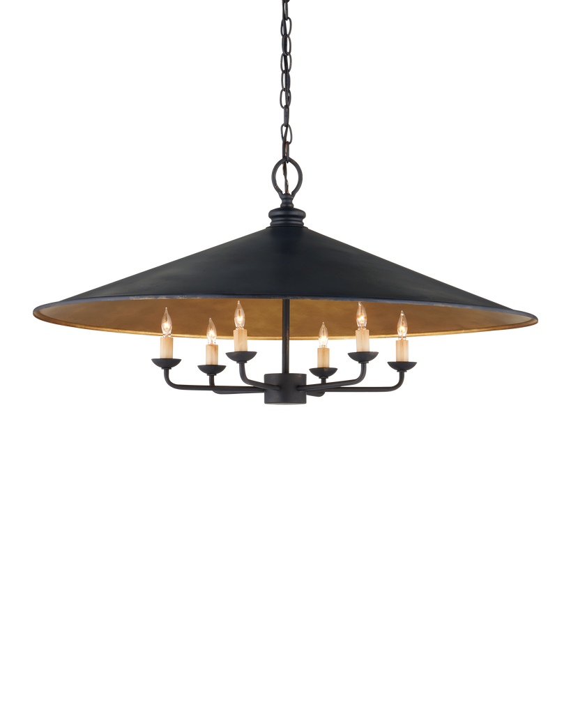 Currey & Co Brussels Black Chandelier | 9873