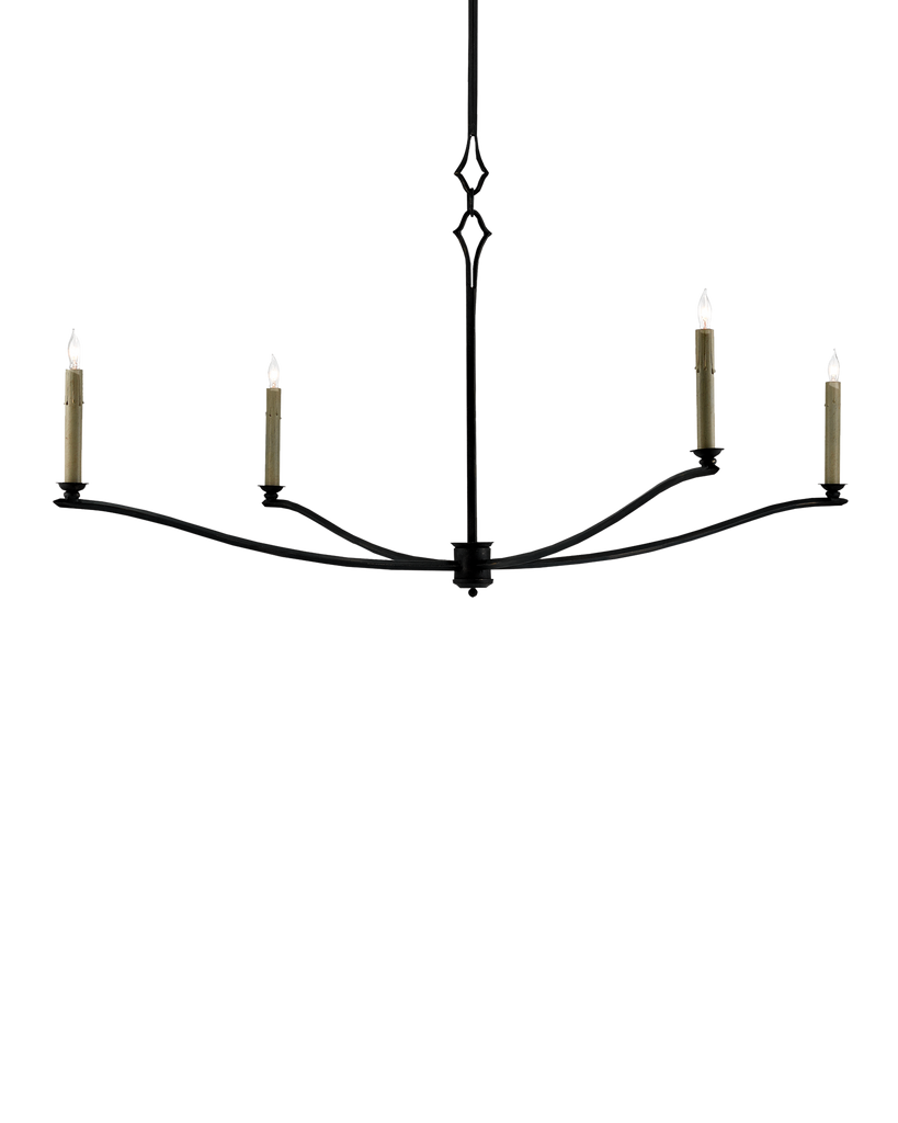 Currey & Co Knole Black Chandelier | 9000-0176