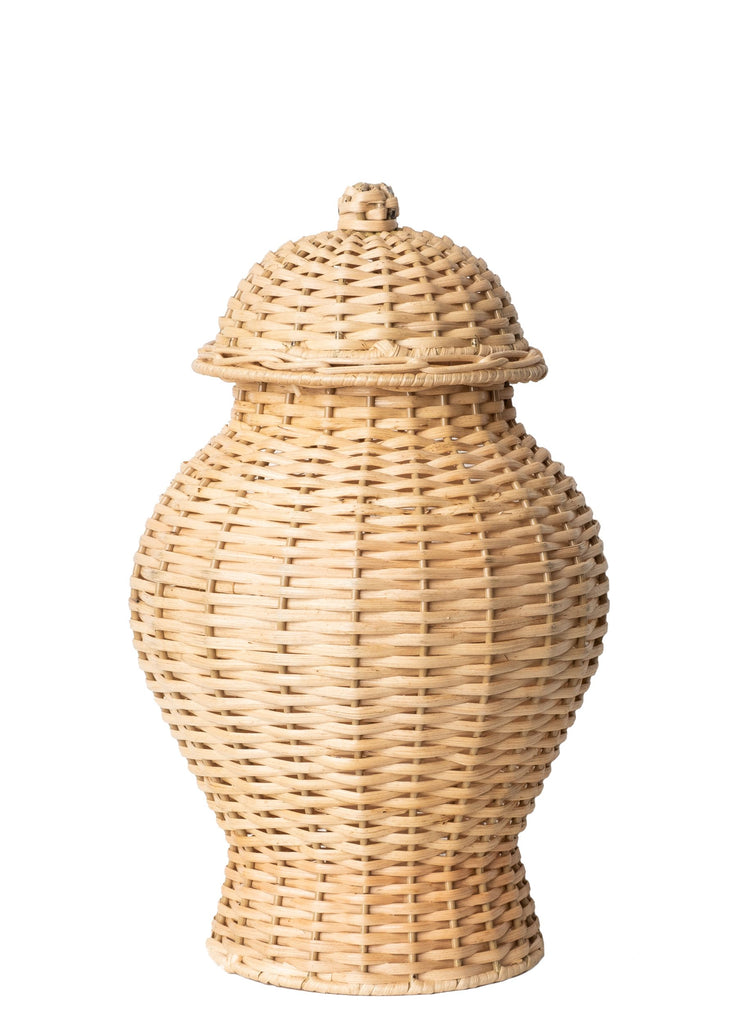 Wicker Ginger Jar Medium | Enchanted Home - GLA039