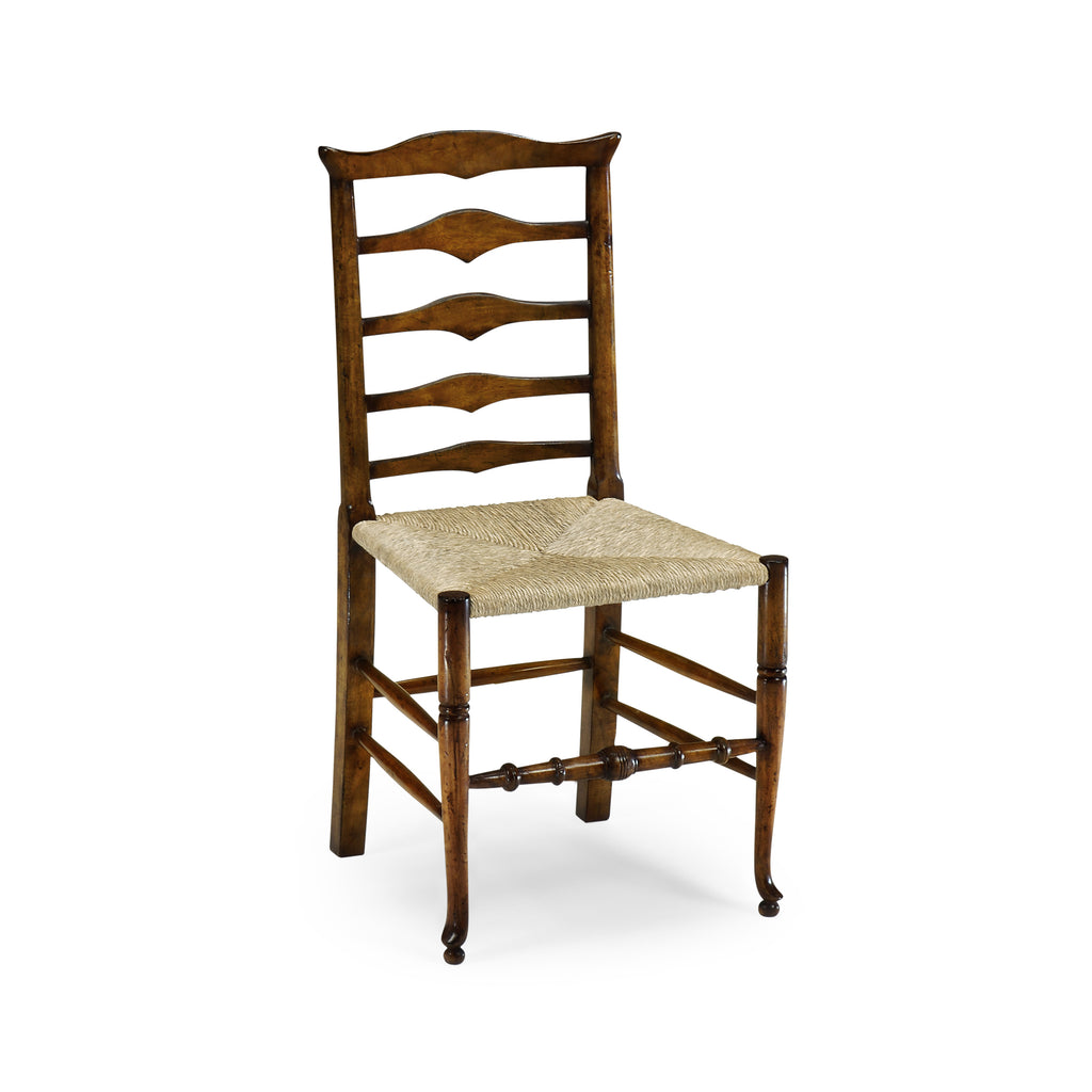 Casual Accents Walnut Triangular Ladderback Side Chair | Jonathan Charles - 492300-SC-WAL