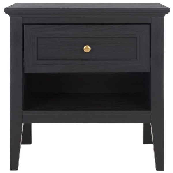 Sondra Nightstand | Safavieh - NST9609 - Black / Gold