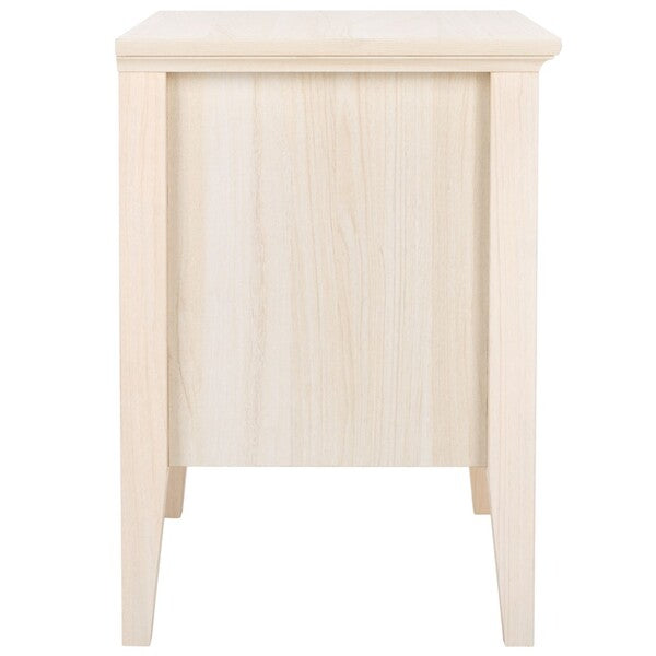 Sondra Nightstand | Safavieh - NST9609 - Bleached White / Gold