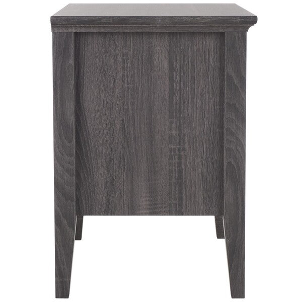 Sondra Nightstand | Safavieh - NST9609 - Distressed Black / Gold