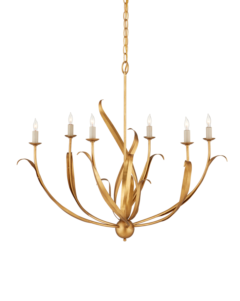 Currey & Co Menefee Gold Chandelier | 9000-0444