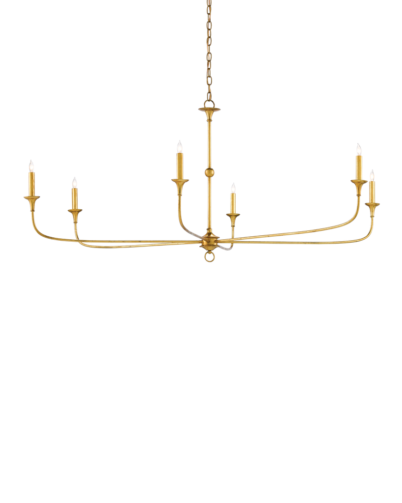 Currey & Co Nottaway Large Gold Chandelier | 9000-0370