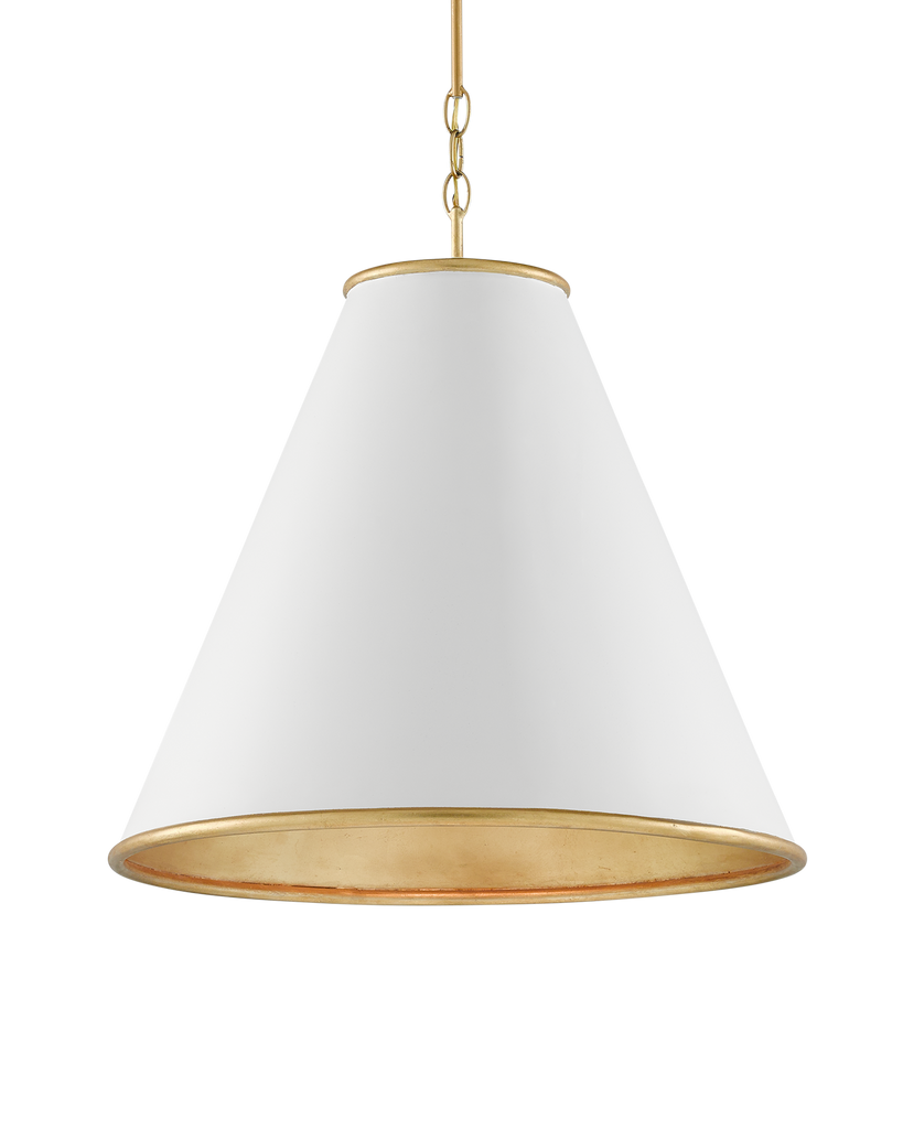 Currey & Co Pierrepont Large White Pendant | 9000-0537