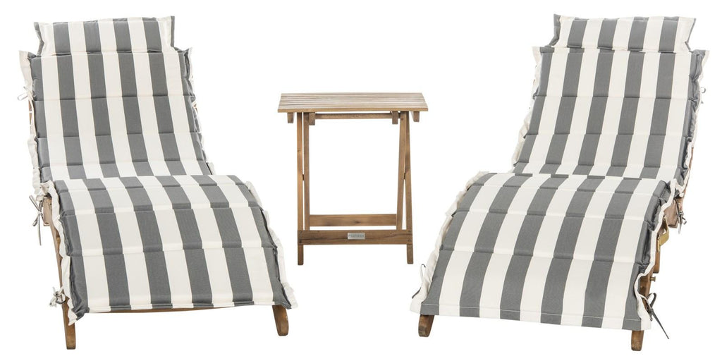 Pacifica 3 Piece Lounge Set | Safavieh - Natural / Grey / White