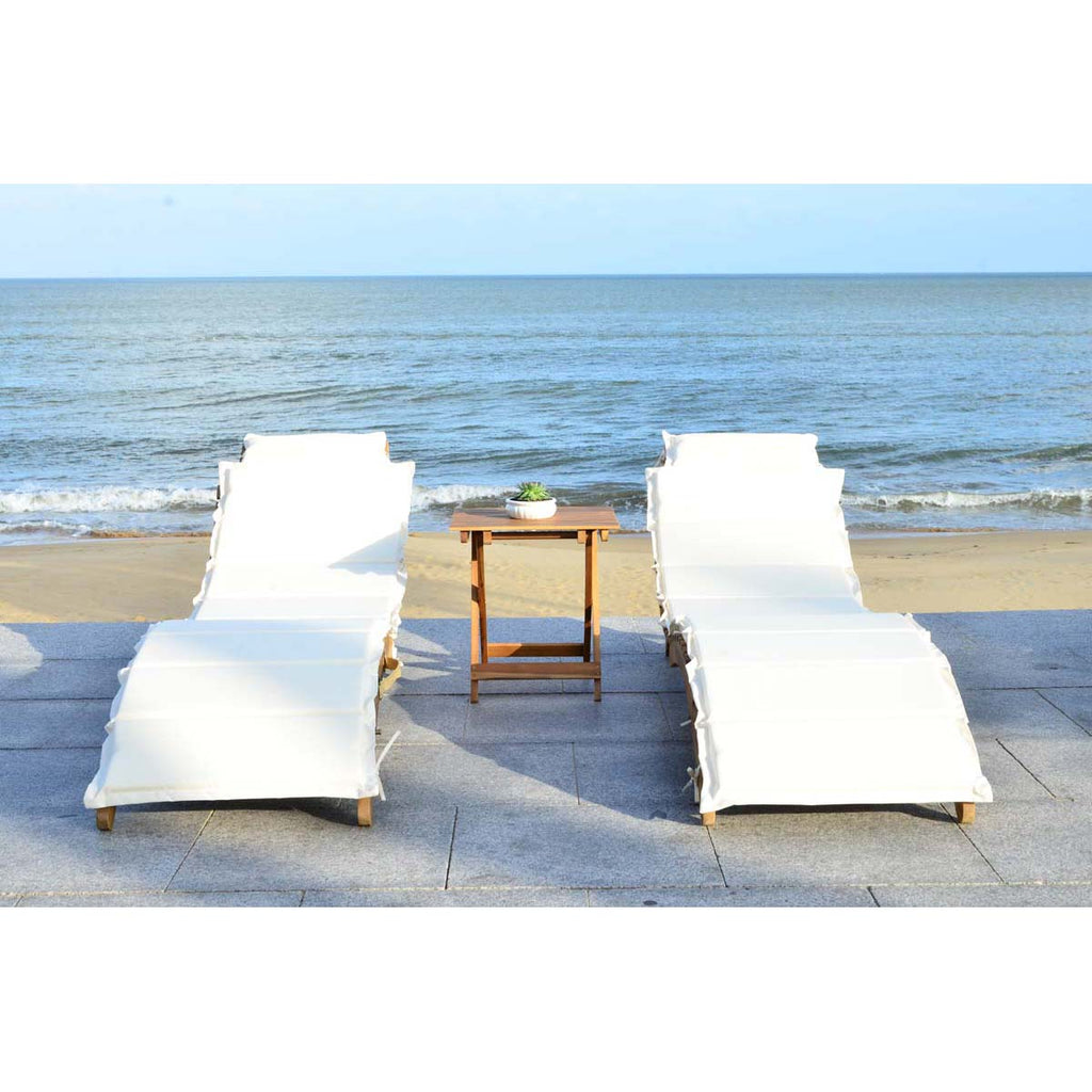 Pacifica 3 Piece Lounge Set | Safavieh - Natural / Beige