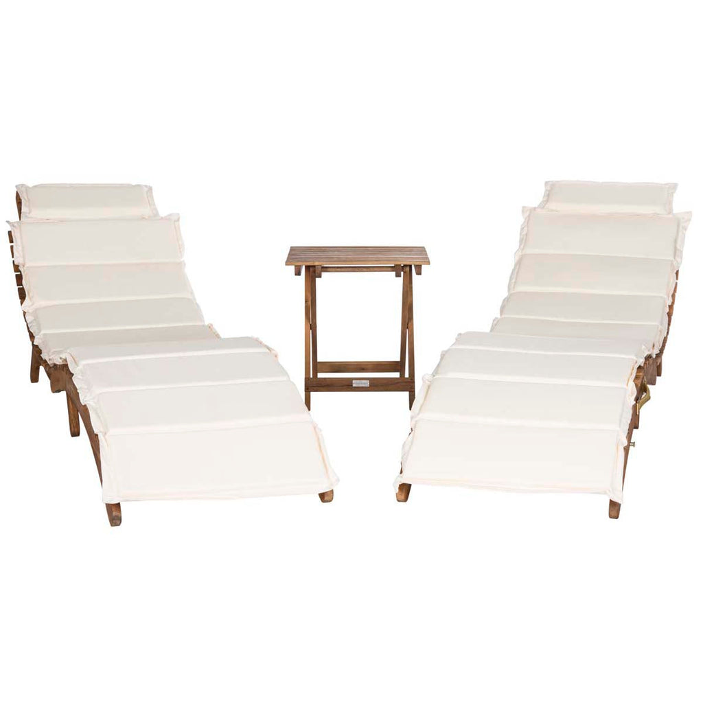 Pacifica 3 Piece Lounge Set | Safavieh - Natural / Beige