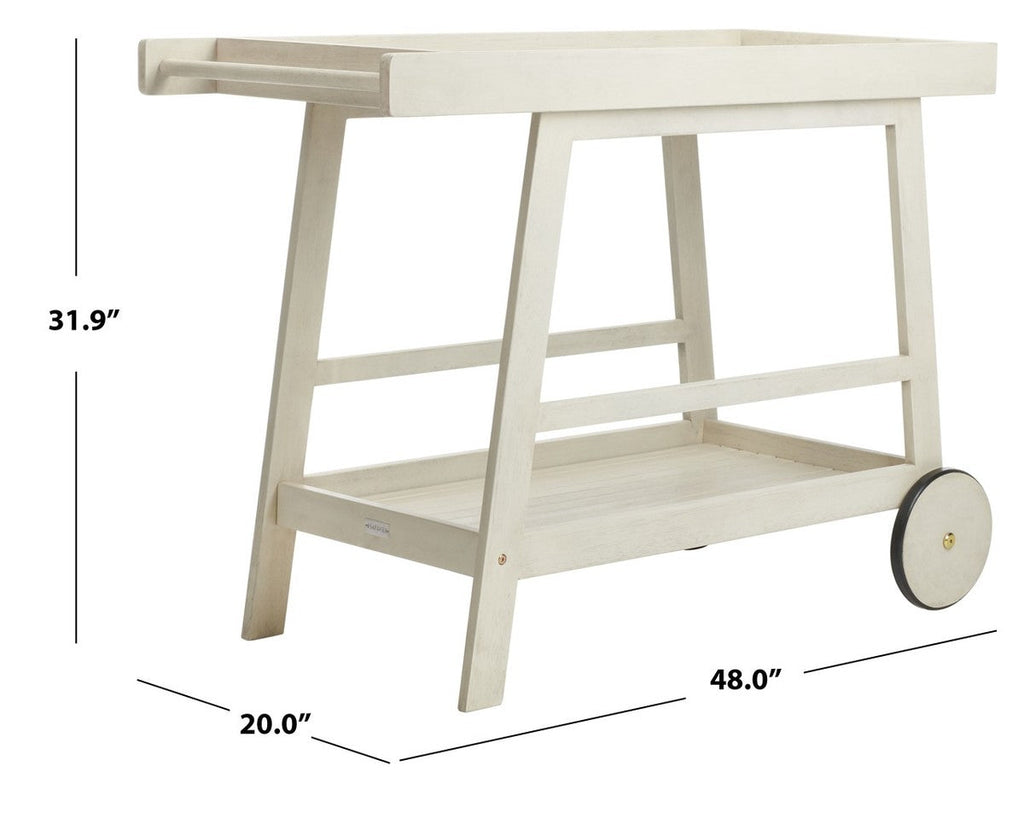 Safavieh Renzo Indoor/Outdoor Bar Cart - White