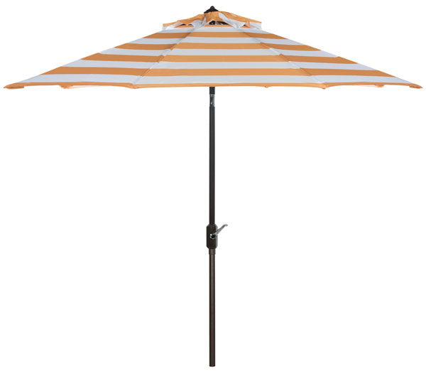 uv-resistant-iris-fashion-line-9ft-auto-umbrella-safavieh-pat8004-Orange / White