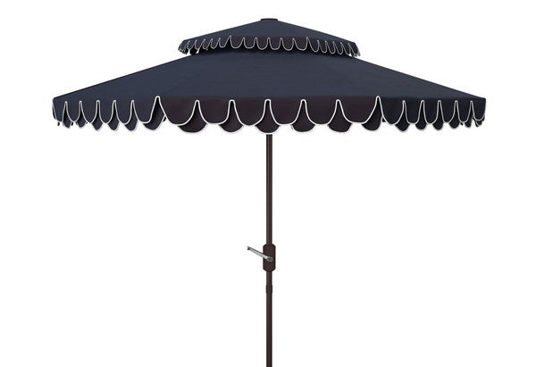 elegant-valance-9ft-double-top-umbrella-safavieh-pat8206-Navy/White