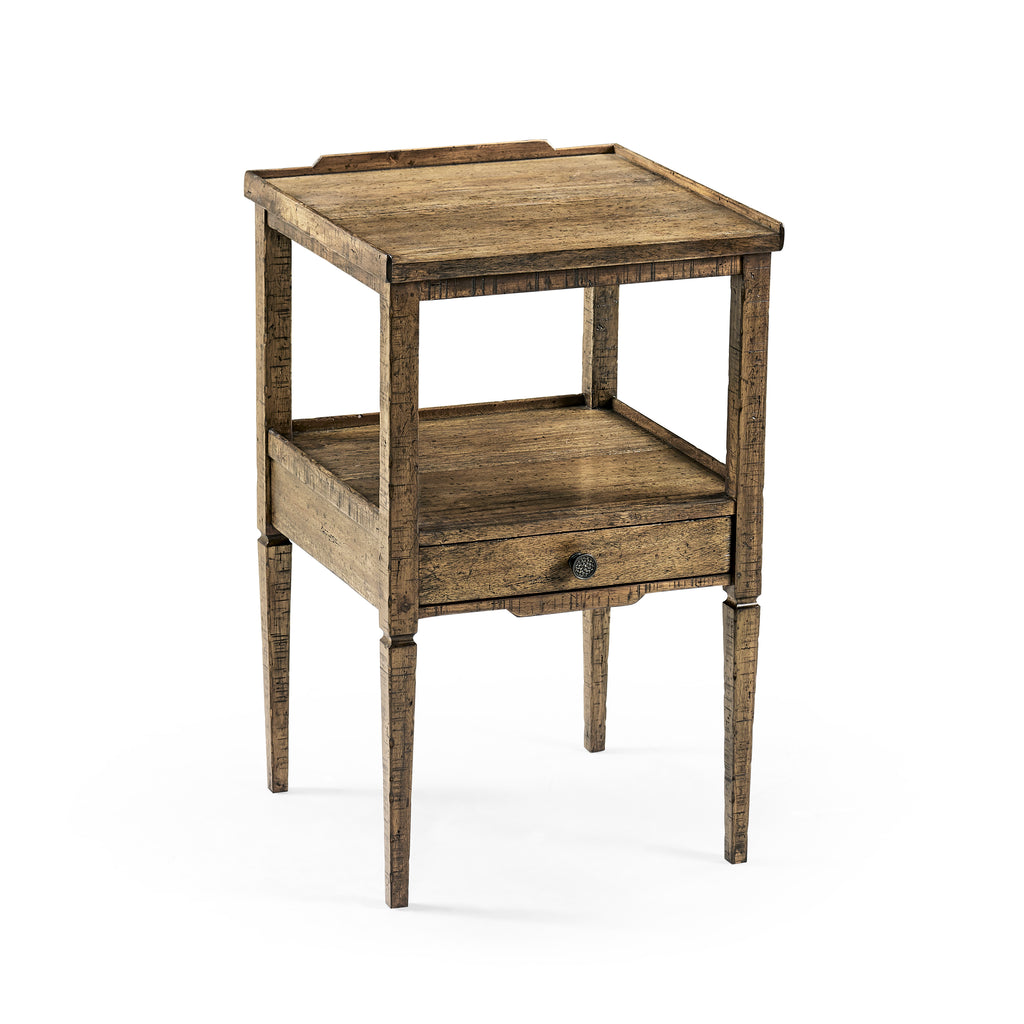 Casual Accents Medium Driftwood Square End Table | Jonathan Charles - 491023-DTM