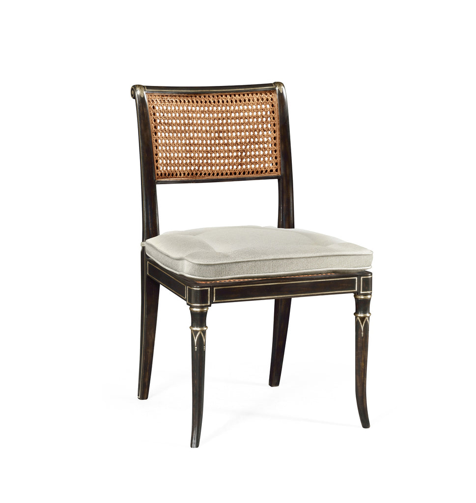 William Yeoward Linden Charcoal Wash Dining Side Chair | Jonathan Charles - 530121-SC-CHW