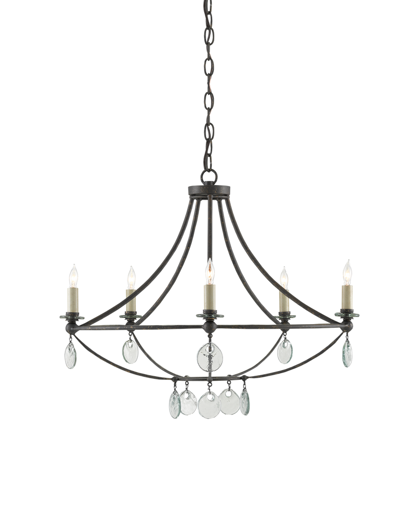 Currey & Co Novella Small Black Chandelier | 9000-0641