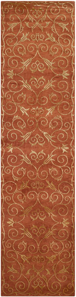 Safavieh Tibetan Rug Collection TB417C - Rust / Gold