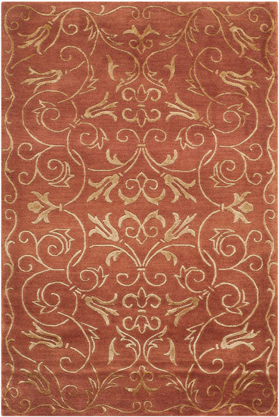 Safavieh Tibetan Rug Collection TB417C - Rust / Gold