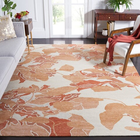 Safavieh Tibetan Rug Collection TB955C - Cream / Orange