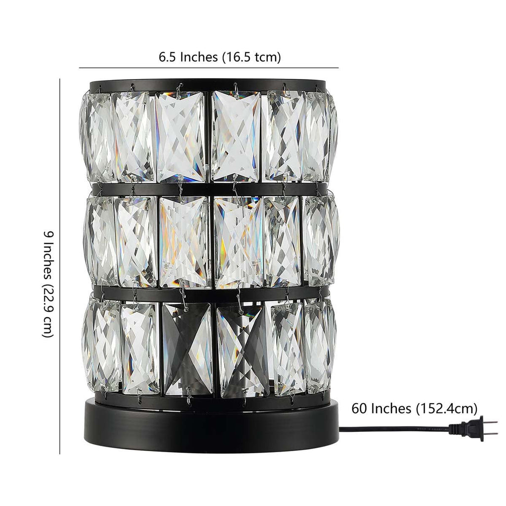 Alva Acrylic Table Lamp | Safavieh - TBL4312 - Black