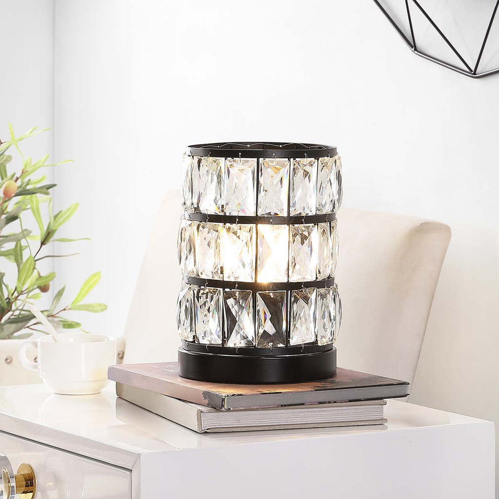 Alva Acrylic Table Lamp | Safavieh - TBL4312 - Black