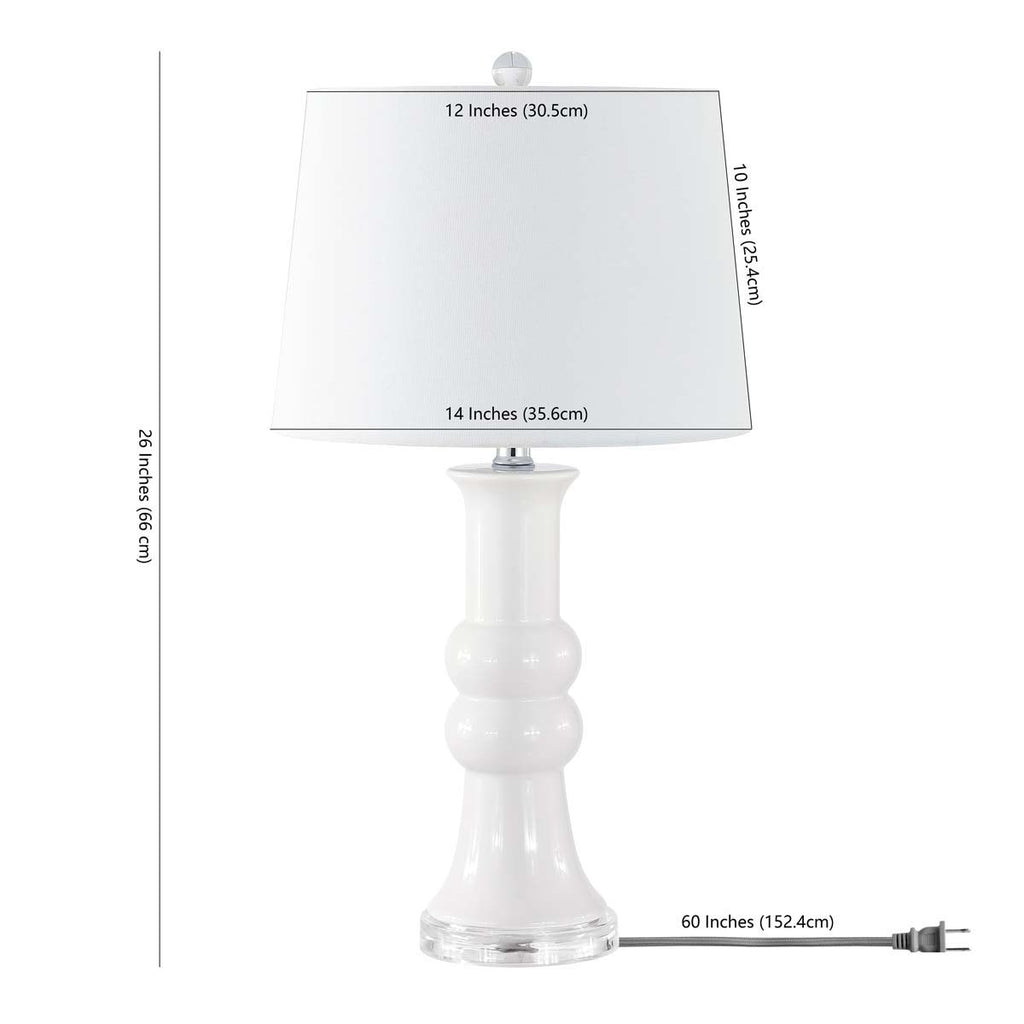 Lamber Table Lamp (Set of 2) | Safavieh - TBL4418 - Ivory