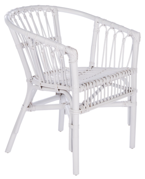 Safavieh Adriana Rattan Accent Chair-White (Set of 2)