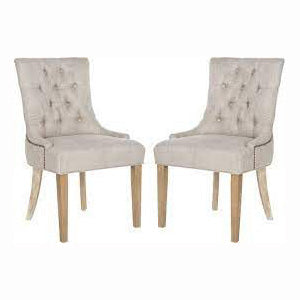 Abby 19''H Tufted Side Chairs (Set of 2) | Safavieh - MCR4701 - Grey