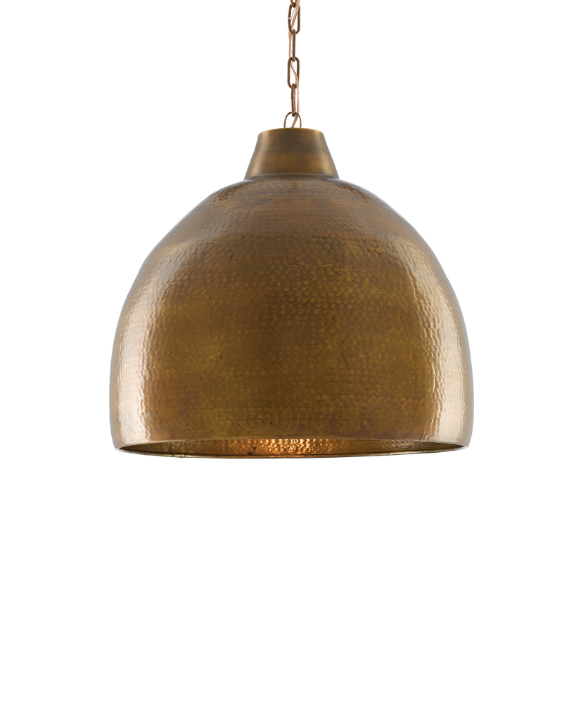 Currey & Co Earthshine Large Brass Pendant | 9000-0425