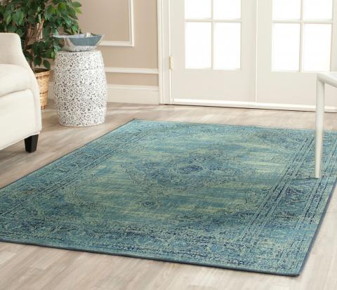 Vintage Glam 112 Rug | Safavieh - VTG112 - Turquoise / Multi