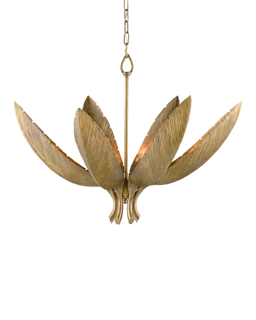 Currey & Co Bird of Paradise Brass Chandelier | 9000-0766