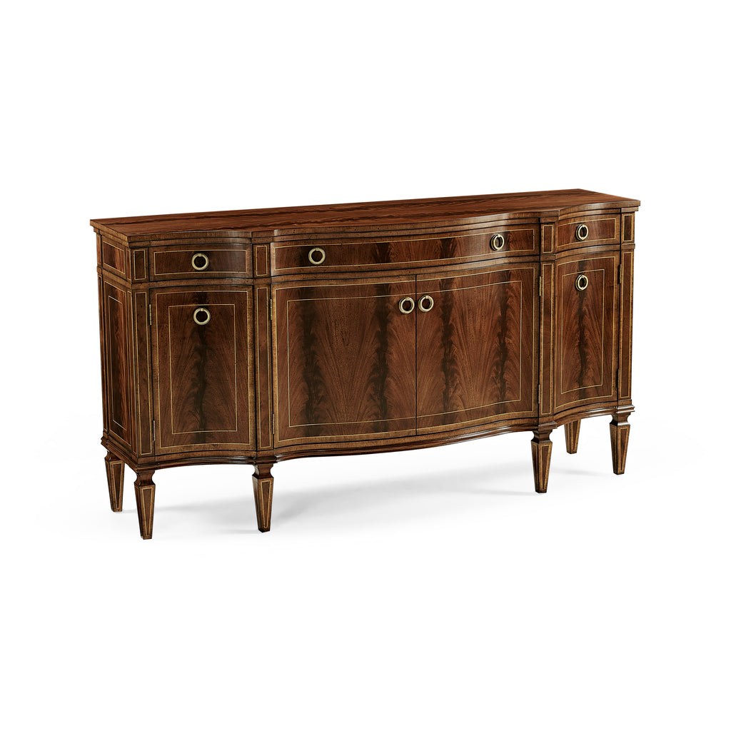 Buckingham Serpentine Mahogany Credenza | Jonathan Charles - 494662-MAH